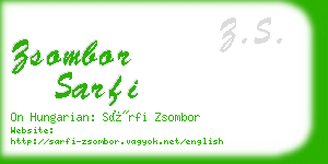 zsombor sarfi business card